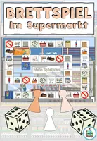Vorschau - Spiele - Brettspiel / Spielplan "Im Supermarkt" Thema Einkaufen - DaZ / DaF / Deutsch - Deckblatt