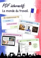 Vorschau - Arbeitsblätter - PDF interactif - Le monde du travail - Deckblatt
