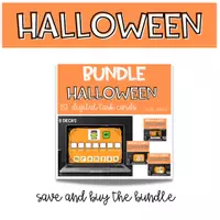 Aperçu - Apprentissages en autonomie - HALLOWEEN Prepositions BOOM CARDS Petit livre SET 5 - Page 3