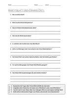 Vorschau - Arbeitsblätter - AB mit Fragen zum Thema "Erhard Dietl" + Lösungsblatt - Deckblatt