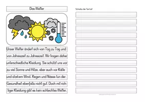 Vorschau - Anderer Materialtyp - Wetter - Differenzierte Tafel-, Ansage und Abschreibtexte - Seite 2