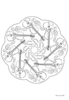 Vorschau - Mal- und Bastelvorlagen - "Musik"-Mandalas - Ausmalbilder, Freiarbeit - Seite 2
