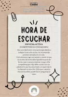 Vista previa - Unidades / Secuencias / Situaciones de Aprendizaje - HORA DE ESCUCHAR (COMPETENCIA CIUDADANA) - Portada