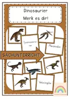 Vorschau - Unterrichtsreihen - Dinosaurier - Merk es dir - Deckblatt