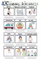 Vorschau - Arbeitsblätter - Englisch Arbeitsblätter: At the doctor - Seite 1