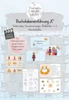 Vorschau - Arbeitsblätter - Buchstabeneinführung K: Erklärvideo, Visualisierungen, Bildkarten und Arbeitsblätter - Deckblatt