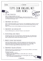 Vorschau - Arbeitsblätter - Fake News: Tipps zum Umgang mit Fake News (fachübergreifend) - Seite 1