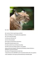 Vorschau - Arbeitsblätter - Der Luchs leichte Sprache - Deckblatt