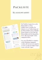 Vorschau - Arbeitsblätter - Packliste Klassenfahrt - Deckblatt