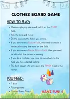 Vorschau - Spiele - Clothes Board Game | Vocabulary | Games - Seite 1