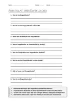 Vorschau - Arbeitsblätter - AB mit Fragen zum Thema "Doppeldecker" + Lösungsblatt - Deckblatt