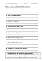 Vorschau - Arbeitsblätter - AB mit Fragen zum Thema "Drachenfels" + Lösungsblatt - Deckblatt