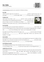 Vorschau - Arbeitsblätter - Der Adler - Arbeitsblatt mit Erklärvideo - Deckblatt