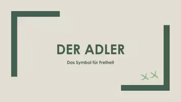 Vorschau - Präsentationen/Tafelbilder - Der Adler (Präsentation und H5P) - Deckblatt