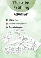 Vorschau - Arbeitsblätter - Tiere im Frühling - Gesamtpaket - Deckblatt