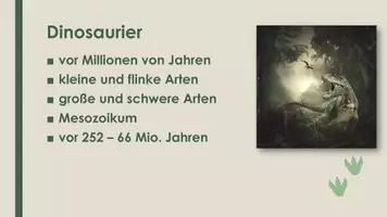 Vorschau - Präsentationen/Tafelbilder - Der Dinosaurier (Präsentation und H5P) - Seite 1