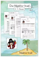 Vorschau - Unterrichtsreihen - Die Adjektiv-Insel mit Kapitän Book - Deckblatt
