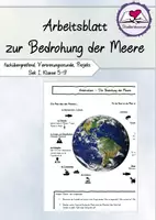 Vorschau - Arbeitsblätter - Arbeitsblatt/ Vertretungsstunde zur "Bedrohung der Meere", Klasse 5-9 - #TimeForClimateAction - - Deckblatt