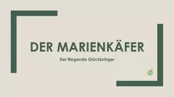 Vorschau - Präsentationen/Tafelbilder - Der Marienkäfer (Präsentation und H5P) - Deckblatt
