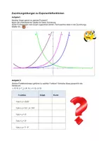 Vorschau - Arbeitsblätter - Zuordnungsübungen zu Exponentialfunktionen - Deckblatt