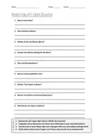 Vorschau - Arbeitsblätter - AB mit Fragen zum Thema "Dünen" + Lösungsblatt + Infografik - Deckblatt