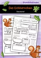 Vorschau - Arbeitsblätter - Steckbrief Eichhörnchen - Deckblatt