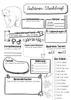 Vorschau - Arbeitsblätter - Steckbrief Eisbär - Seite 1