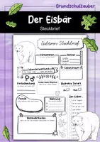 Vorschau - Arbeitsblätter - Steckbrief Eisbär - Deckblatt