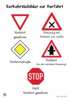 Vorschau - Präsentationen/Tafelbilder - Verkehrsschilder zur Vorfahrt - eine Übersicht (kostenloses Tafelbild) - Seite 2