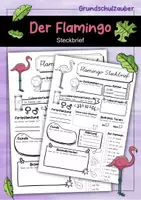 Vorschau - Arbeitsblätter - Steckbrief Flamingo - Deckblatt