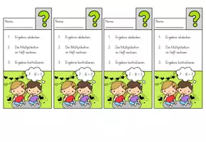 Vorschau - Arbeitsblätter - Kleines Einmaleins - Einmaleinstabelle - Einmaleinsfächer - Seite 3
