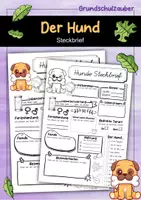 Vorschau - Arbeitsblätter - Steckbrief Hund - Deckblatt