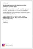 Vorschau - Arbeitsblätter - Versuchsbeschreibung Experimente - Seite 1