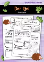 Vorschau - Arbeitsblätter - Steckbrief Igel - Deckblatt
