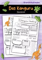 Vorschau - Arbeitsblätter - Steckbrief Känguru - Deckblatt