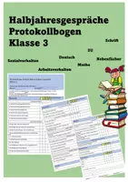 Vorschau - Lehrpläne/Lehrermaterial - Gesprächsprotokoll für die Halbjahresgespräche Klasse 3 - Deckblatt
