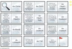 Vorschau - Stationenlernen - Dominospiel - Funktion der Mikroskopteile - Seite 3