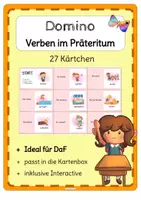 Vorschau - Spiele - Domino Verben im Präteritum - Deckblatt