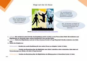 Vorschau - Arbeitsblätter - Wie weiter nach Klasse 10 - Übung (editierbar!) - Deckblatt