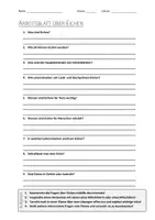 Vorschau - Arbeitsblätter - AB mit Fragen zum Thema "Eichen" + Lösungsblatt - Deckblatt