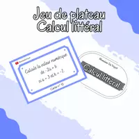 Aperçu - Jeux - JEU 5eme (FR) 1re (BE) - Calcul littéral - Page de couverture
