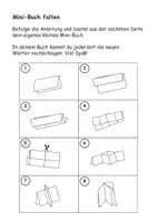 Vorschau - Arbeitsblätter - Englisch Tiere - 13 Mini-Bücher (Zine) + Faltanleitung - Seite 1