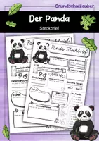 Vorschau - Arbeitsblätter - Steckbrief Panda - Deckblatt