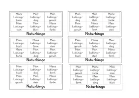 Vorschau - Spiele - Naturentdeckungen Naturbingo Spiel - Seite 1