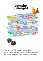 Vorschau - Spiele - Leiterspiel für Karteikarten Übungskarten - Deckblatt