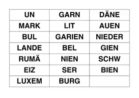 Vorschau - Arbeitsblätter - Erdkunde / GPG: Europa (Suchsel + Wortkarten) - Seite 2
