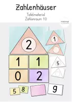 Vorschau - Poster - Zahlenhaus: Tafelbild (Zahlenraum 10) - Deckblatt