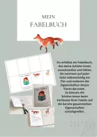 Vorschau - Mal- und Bastelvorlagen - Mein Fabelbuch/Eigenschaften von Tieren sammeln - Deckblatt
