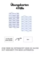 Vorschau - Spiele - Übungskarten 4 Fälle mit Lösungen Vorderseite Rückseite - Deckblatt