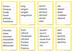 Aperçu - Cartes / Images - Mots d’une meme famille - Page 2